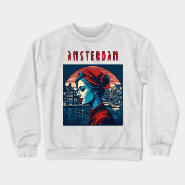 amsterdam netherlands skynight Crewneck Sweatshirt by Moulezitouna